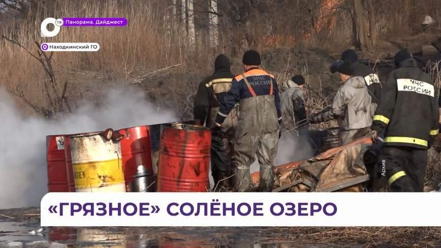 Городской субботник прошел на озере Солёное в Находке