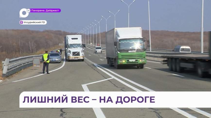 Штрафы в сотни тысяч рублей: «лишний вес» дорого обойдется водителям фур в Приморье