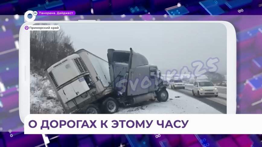 ДТП и перекрытые дороги: в Приморье выпал снег — обзор