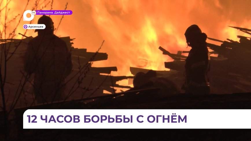Склад отходов лесоперерабатывающего комплекса сгорел в Арсеньеве