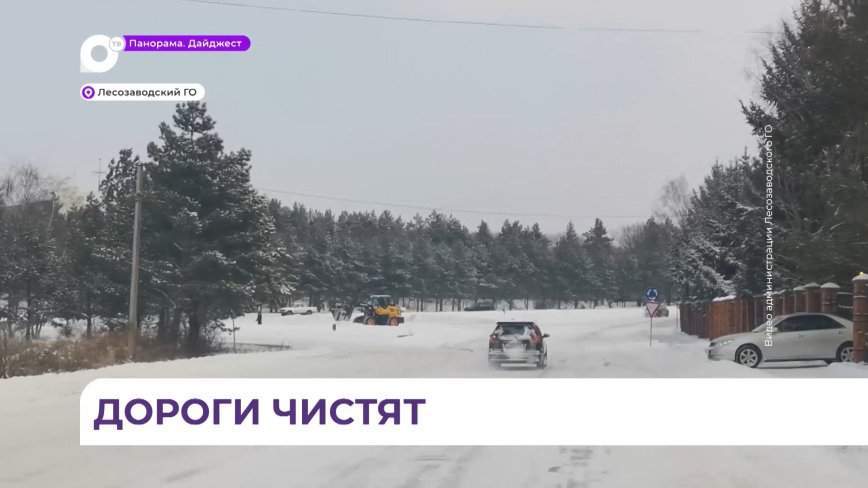 В Лесозаводске дороги своевременно приводят в порядок после снегопада