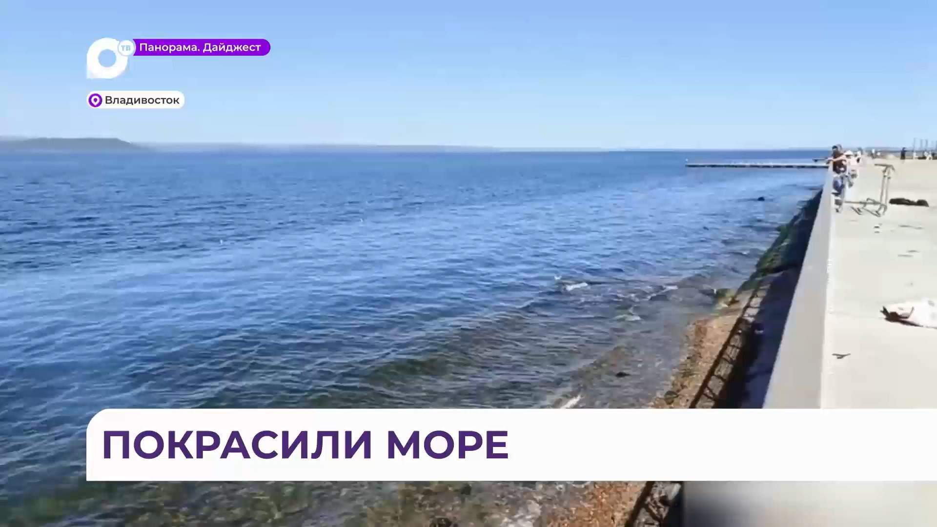 В небесно-голубой цвет внезапно окрасилось море Амурского залива