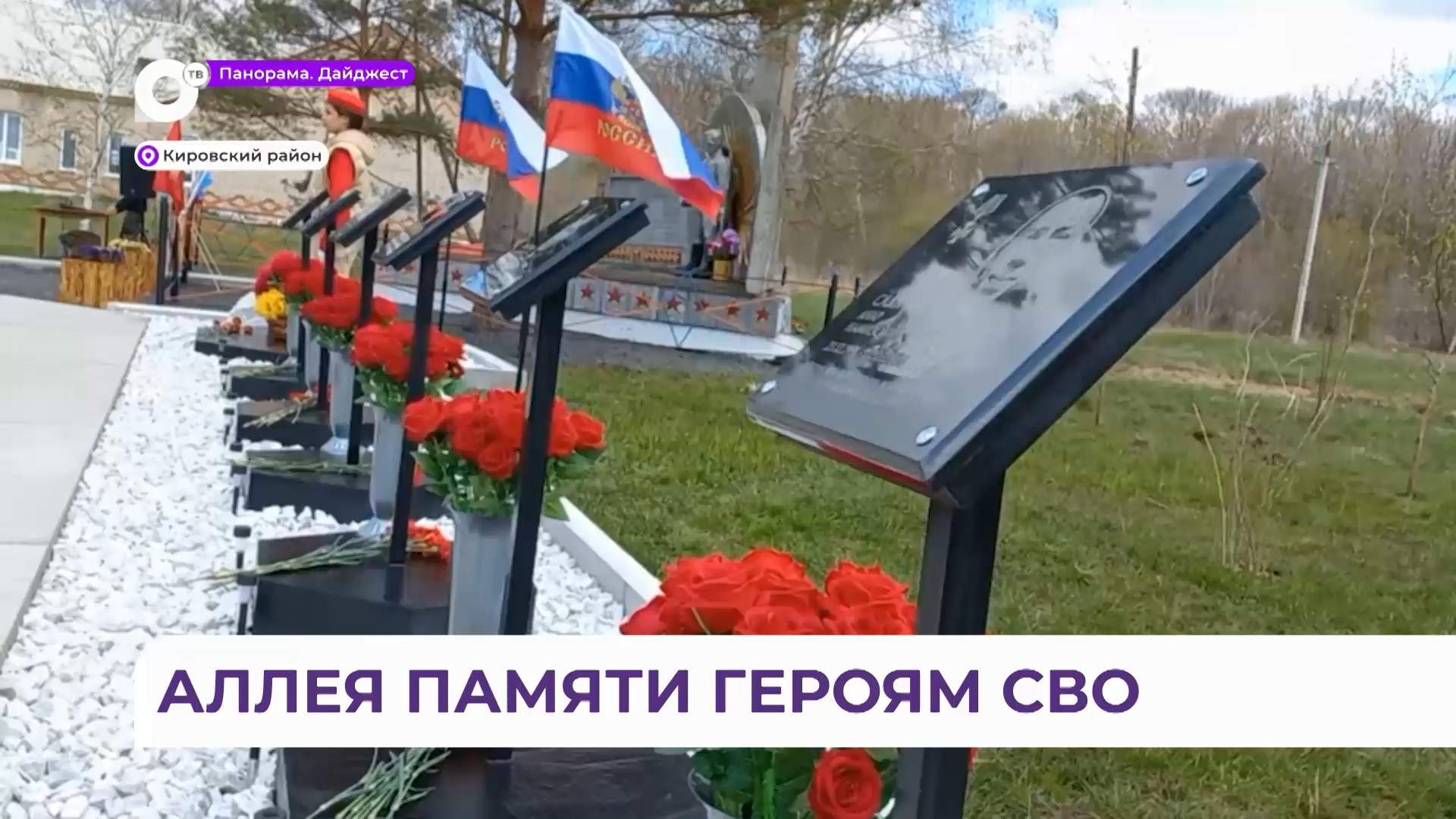Аллею Памяти открыли в селе Шмаковка Кировского района к 80-летию Победы