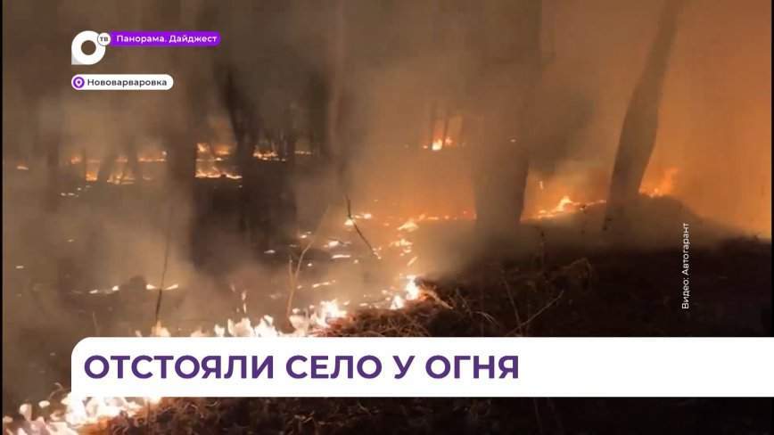 Село Нововарваровка удалось спасти от пала силами местных жителей