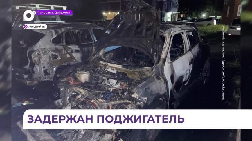 В Уссурийске сотрудники уголовного розыска задержали поджигателя автомобилей