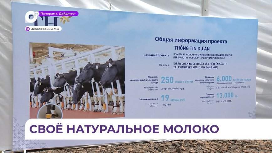 Вьетнамская молочная компания заложила первый камень в строительство фермы в Приморье