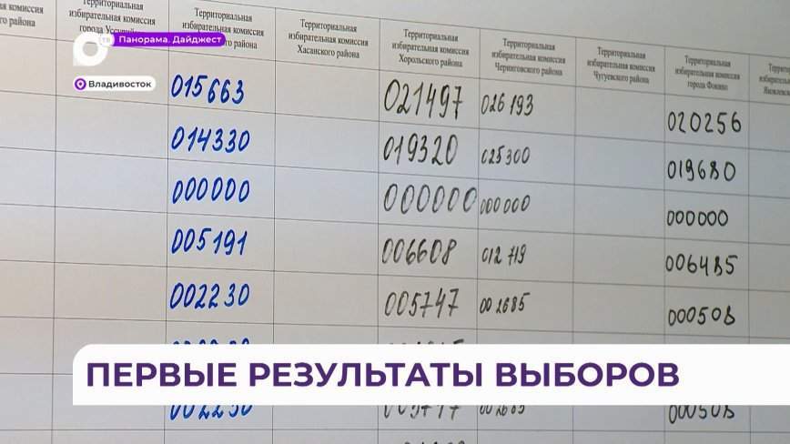 Озвучены предварительные результаты выборов губернатора Приморского края