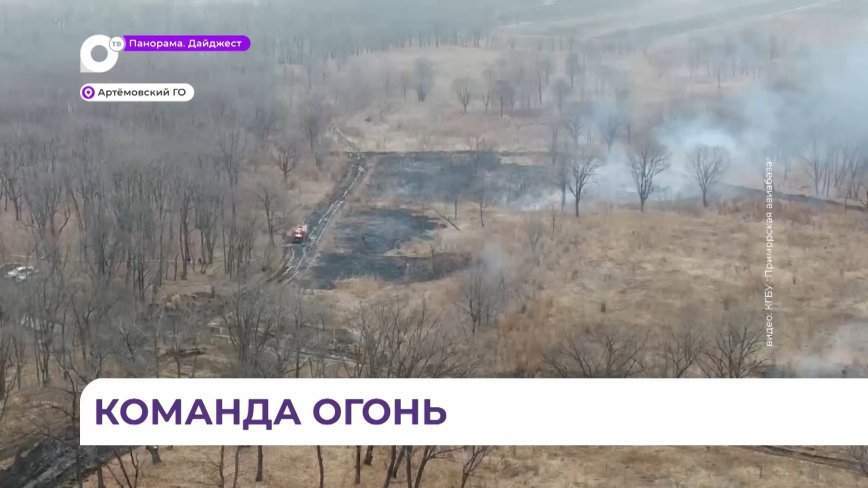 В Приморье прошли краевые учения по отработке тактики, техники тушения лесных и природных пожаров
