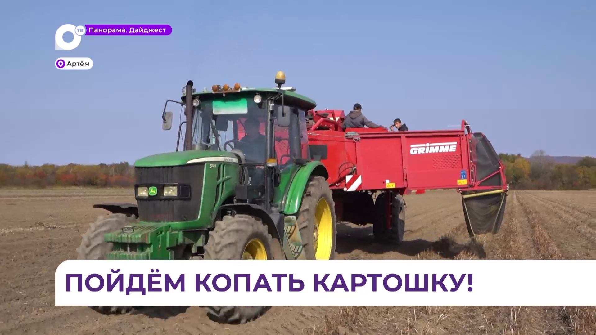 На полях кооператива в Артёме собирают 30 тонн картофеля в день