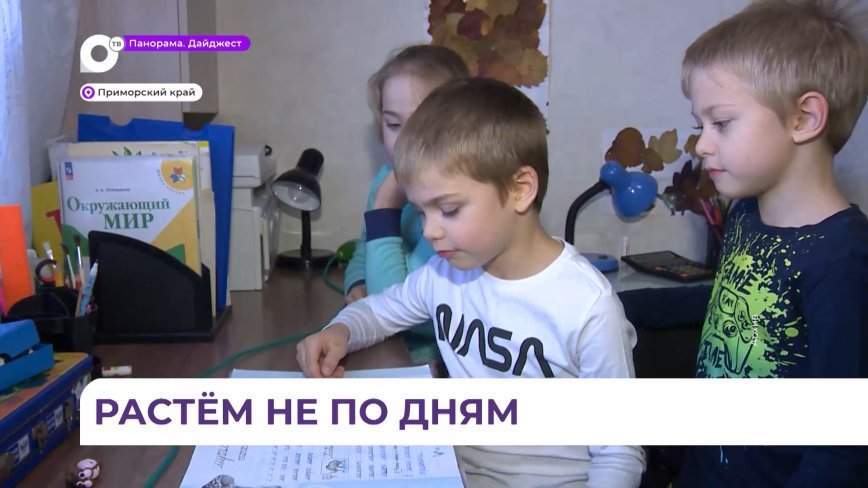 Количество многодетных семей в Приморье увеличилось почти в три раза за 10 лет