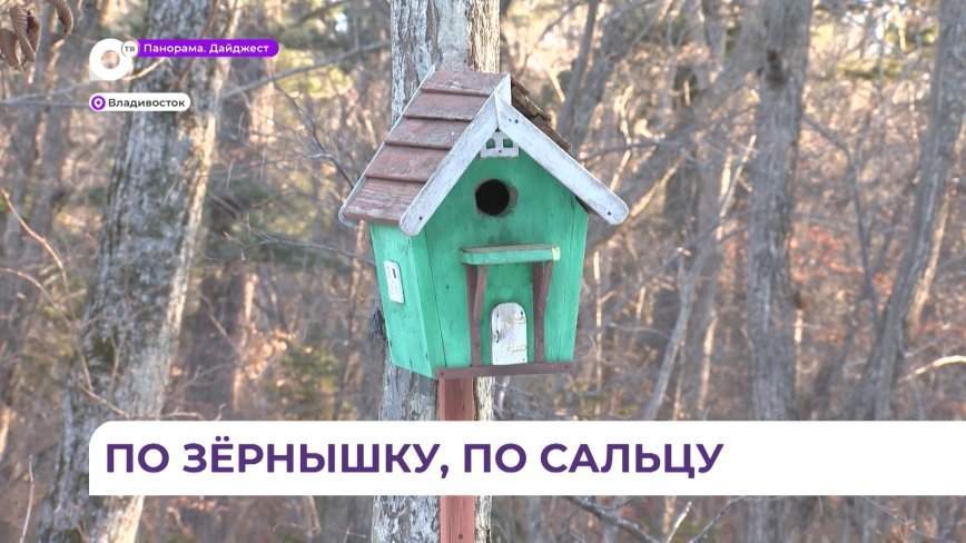 В Ботаническом саду Владивостока расставили новые кормушки для птиц