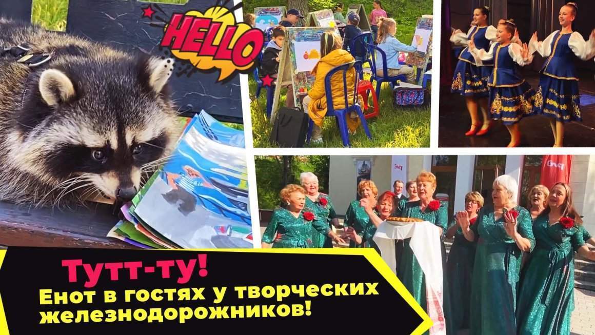Енот и народ / Енот у гостях у творческих железнодорожников / 03.08.23