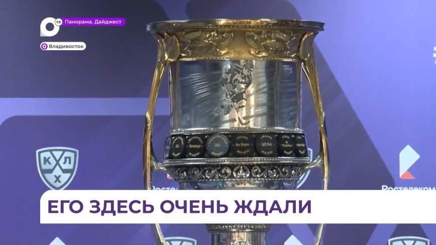 Легендарный хоккейный трофей Кубок Гагарина представили на «Фетисов Арене»