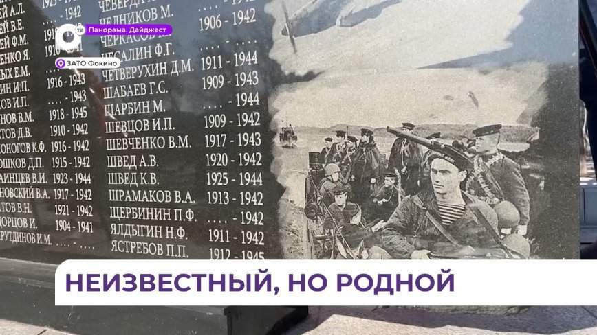 Памятный митинг прошёл на могиле неизвестного солдата в городе Фокино