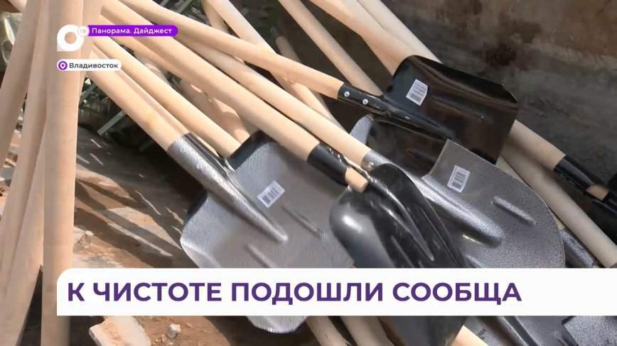 Жители «Змеинки» во Владивостоке вышли на субботник
