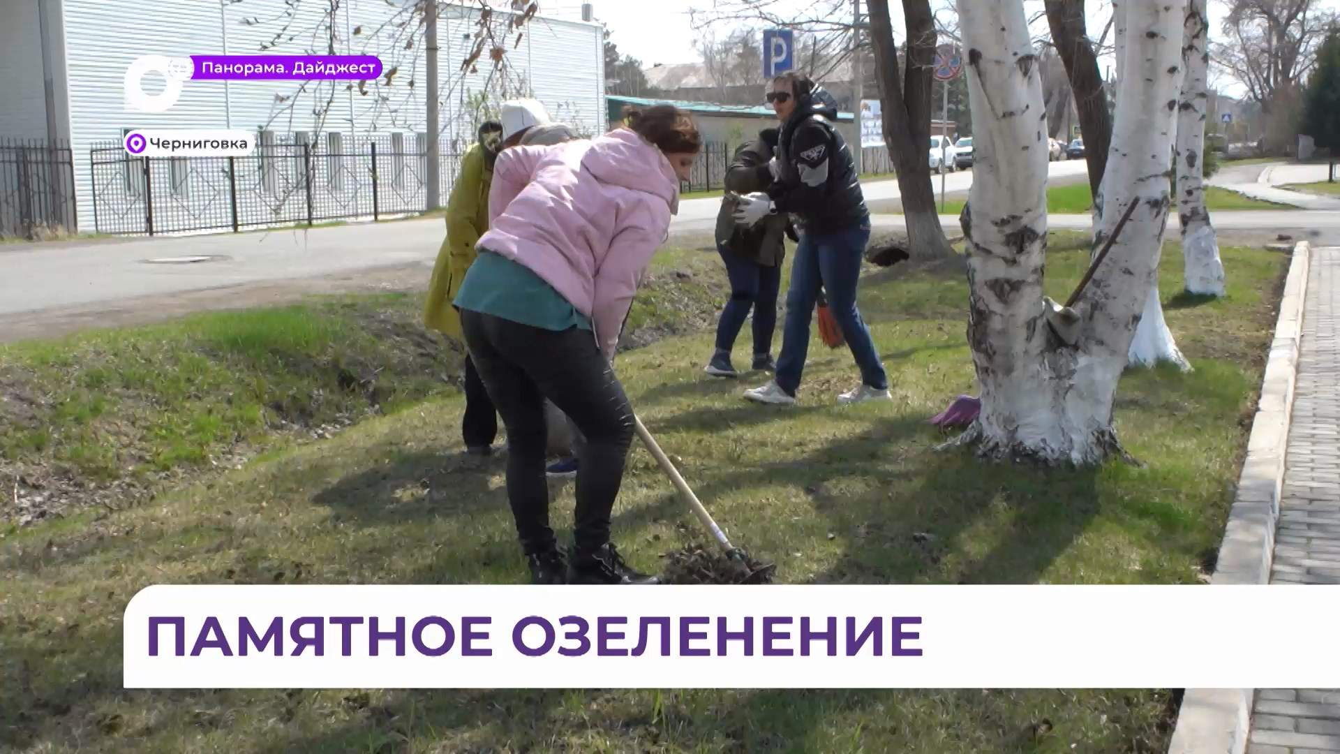 «Сад памяти» высадили в Черниговке в канун Дня Победы
