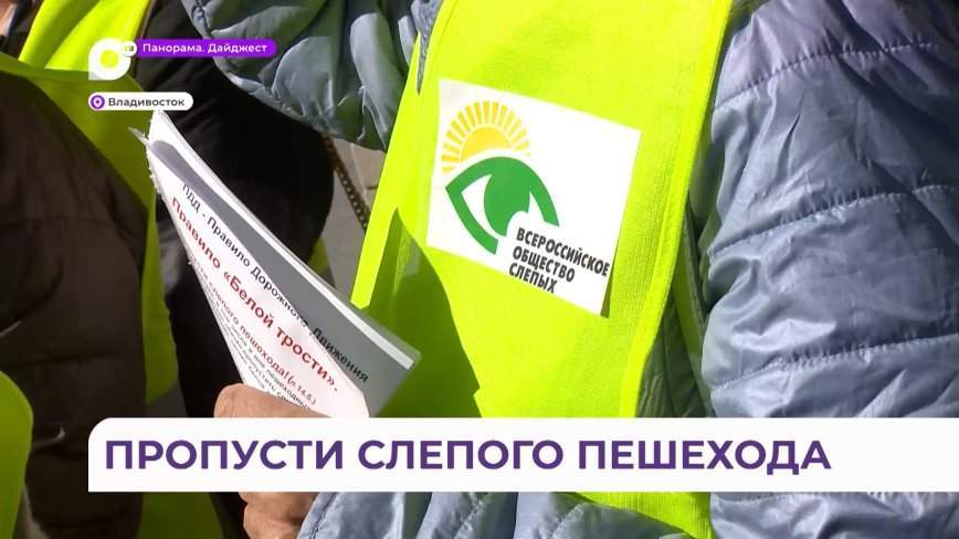 Ежегодную акцию «Белая трость» помогли провести инспекторы ГИБДД Владивостока