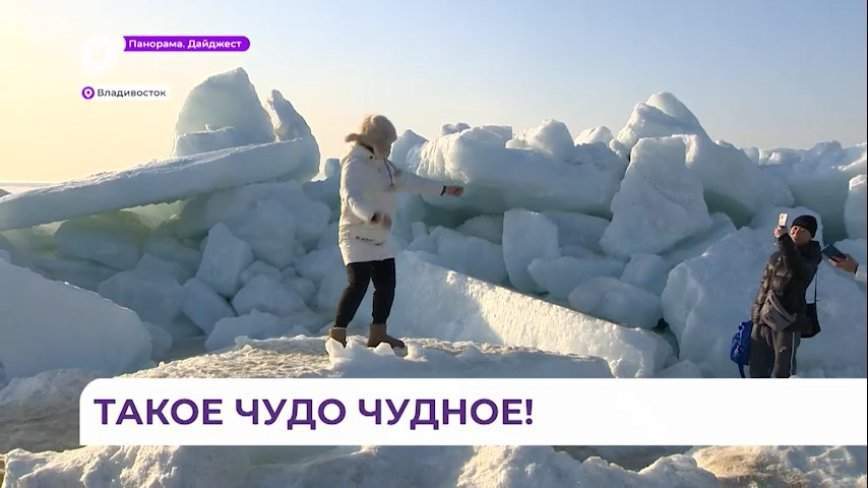 Ледяные торосы с человеческий рост образовались на Токаревском маяке