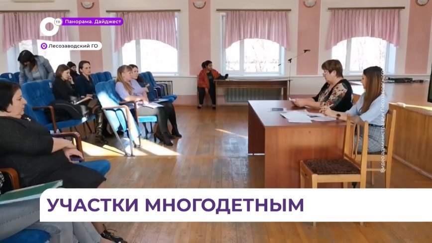В Лесозаводске выделили 43 земельных участка для многодетных семей