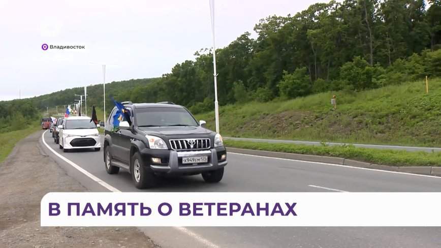 Торжественный автопробег во Владивостоке объединил ветеранов боевых действий