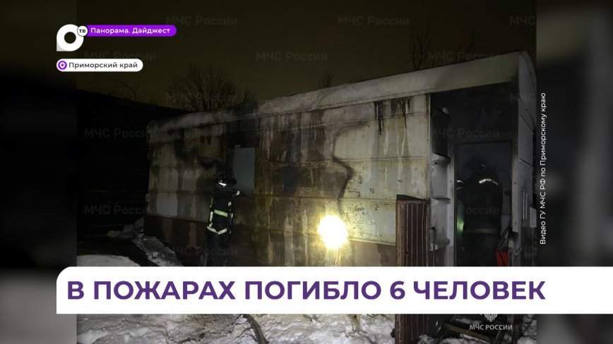 На улице Лиманной во Владивостоке сгорела бытовка-контейнер с пристройкой
