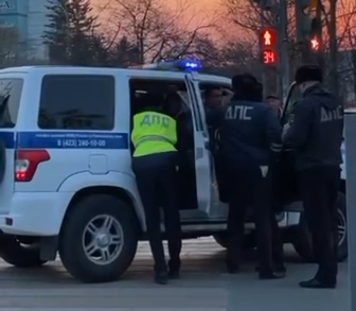 В Приморье полицейская погоня, момент дорогого ДТП и истерика водителя попали на видео