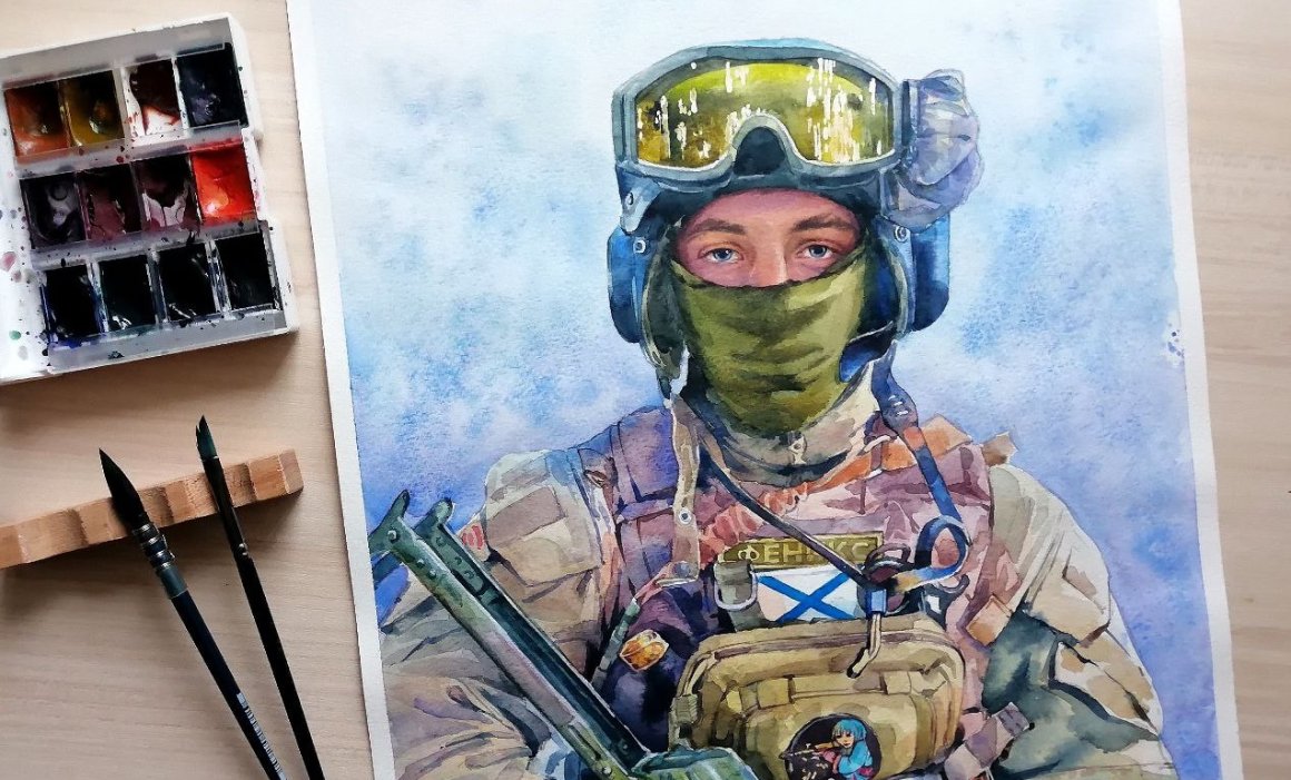 «Она точно рисует с нуля?»: невероятные портреты бойцов СВО создаёт работница завода