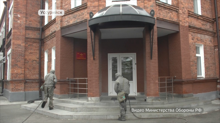 Уссурийское Суворовское военное училище продезинфицировали