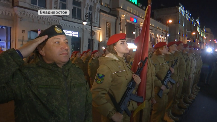 В центре Владивостока прошла репетиция парада Победы 